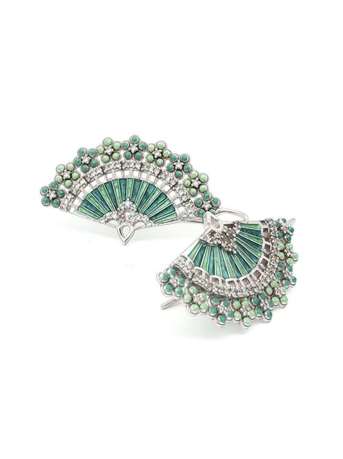 Diva crystal stone green glazed earrings GOCCIAZZURRA JEWELS | ORDIVARODIOVERDE